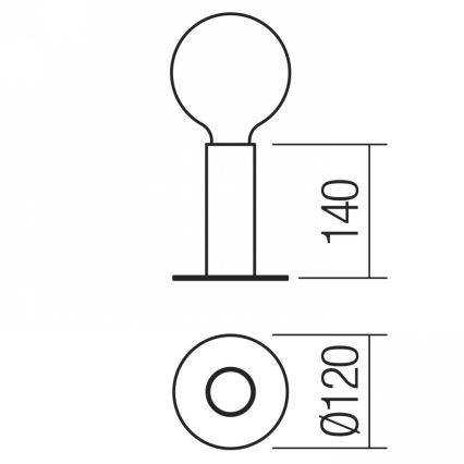 Redo 01-2131 - Lámpara de mesa táctil RIVET 1xE27/42W/230V cobre