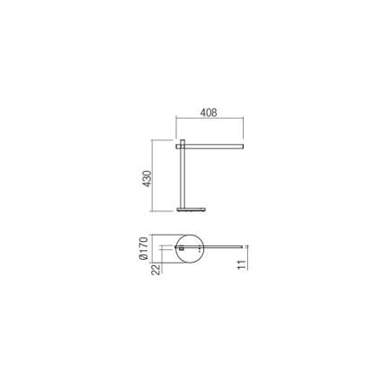 Redo 01-2212 - Lámpara de mesa regulable LED táctil OMEO LED/5,5W/230V 3000/4500/6500K blanco