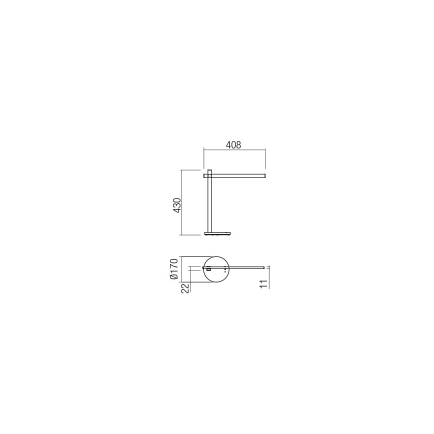 Redo 01-2213 - Lámpara de mesa regulable LED táctil OMEO LED/5,5W/230V 3000/4500/6500K negro