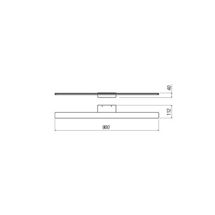 Redo 01-2508 - Iluminación LED para espejos de baño BARRIO LED/27,39W/230V 90 cm CRI 90 IP44 negro