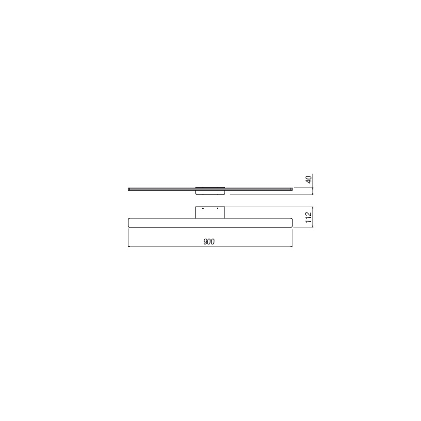 Redo 01-2508 - Iluminación LED para espejos de baño BARRIO LED/27,39W/230V 90 cm CRI 90 IP44 negro