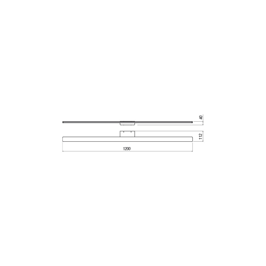 Redo 01-2512 - Iluminación LED para espejos de baño BARRIO LED/34,32W/230V 120 cm CRI 90 IP44 negro