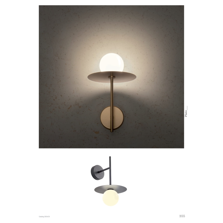 Redo 01-2725 - Aplique PLATO 1xG9/10W/230V dorado