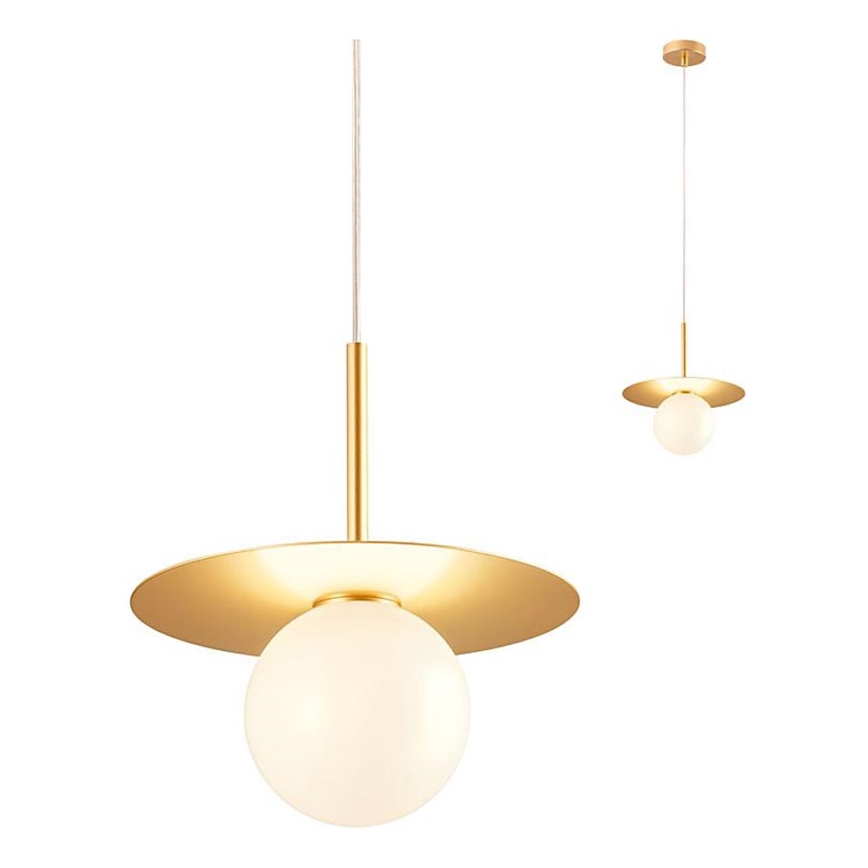 Redo 01-2727 - Lámpara colgante PLATO 1xG9/10W/230V diá. 20 cm dorado