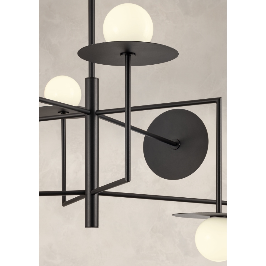 Redo 01-2734 - Lámpara colgante PLATO 6xG9/10W/230V negro