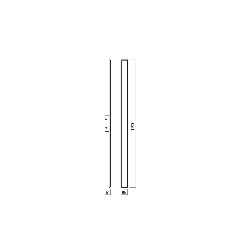 Redo 01-2771 - Aplique LED WAPI LED/30W/230V 119 cm negro