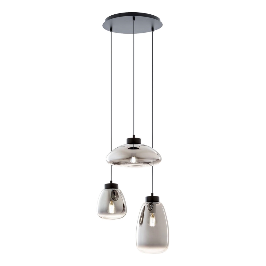 Redo 01-3197 - Lámpara colgante LUKE 3xE27/42W/230V diá. 46 cm negro