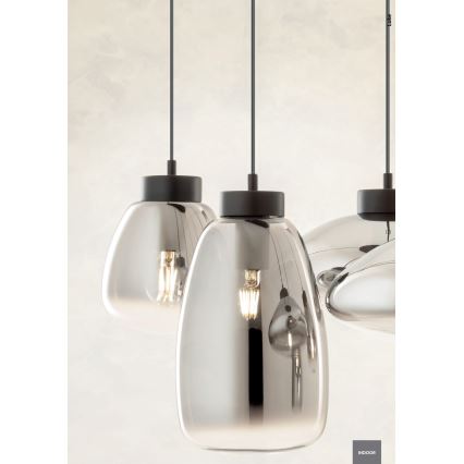 Redo 01-3212 - Lámpara colgante LUKE 6xE27/42W/230V negro