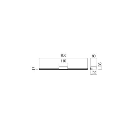 Redo 01-3268 - Iluminación LED para espejos de baño ASTON LED/12W/230V 60 cm CRI 90 IP44 blanco