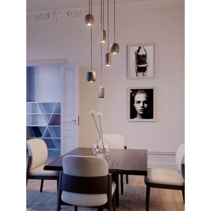 Redo 01-3474 - Lámpara colgante BOOM 1xGU10/10W/230V diá. 7,6 cm negro