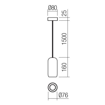 Redo 01-3476 - Lámpara colgante BOOM 1xGU10/10W/230V diá. 7,6 cm marrón