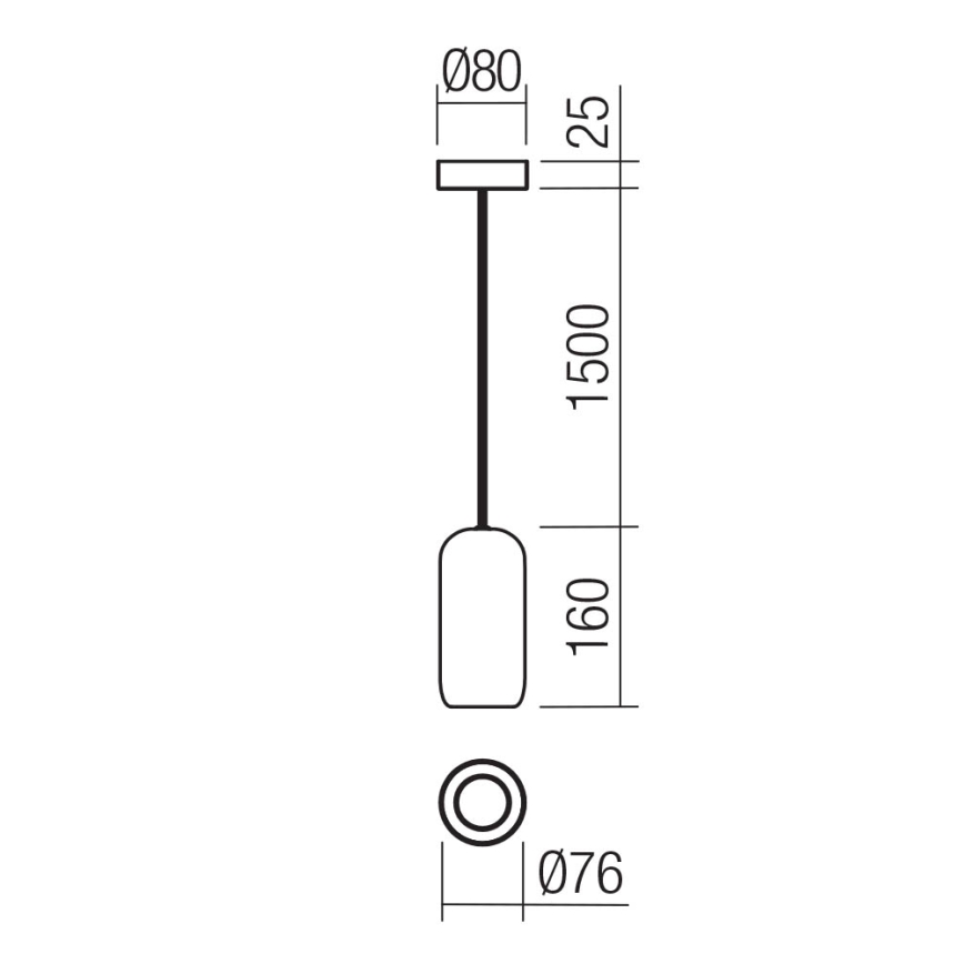 Redo 01-3476 - Lámpara colgante BOOM 1xGU10/10W/230V diá. 7,6 cm marrón