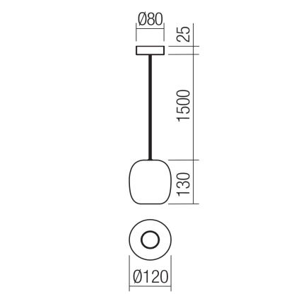 Redo 01-3479 - Lámpara colgante BOOM 1xGU10/10W/230V diá. 12 cm marrón
