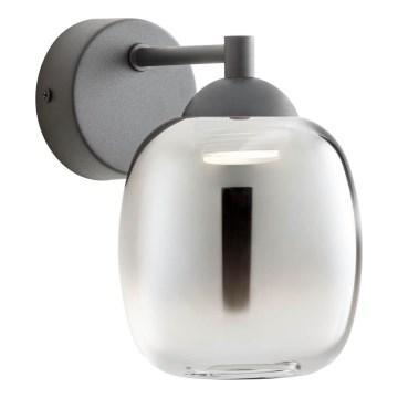 Redo 01-3483 - Aplique de pared LED KHADI LED/6W/230V CRI 90 negro/ahumado