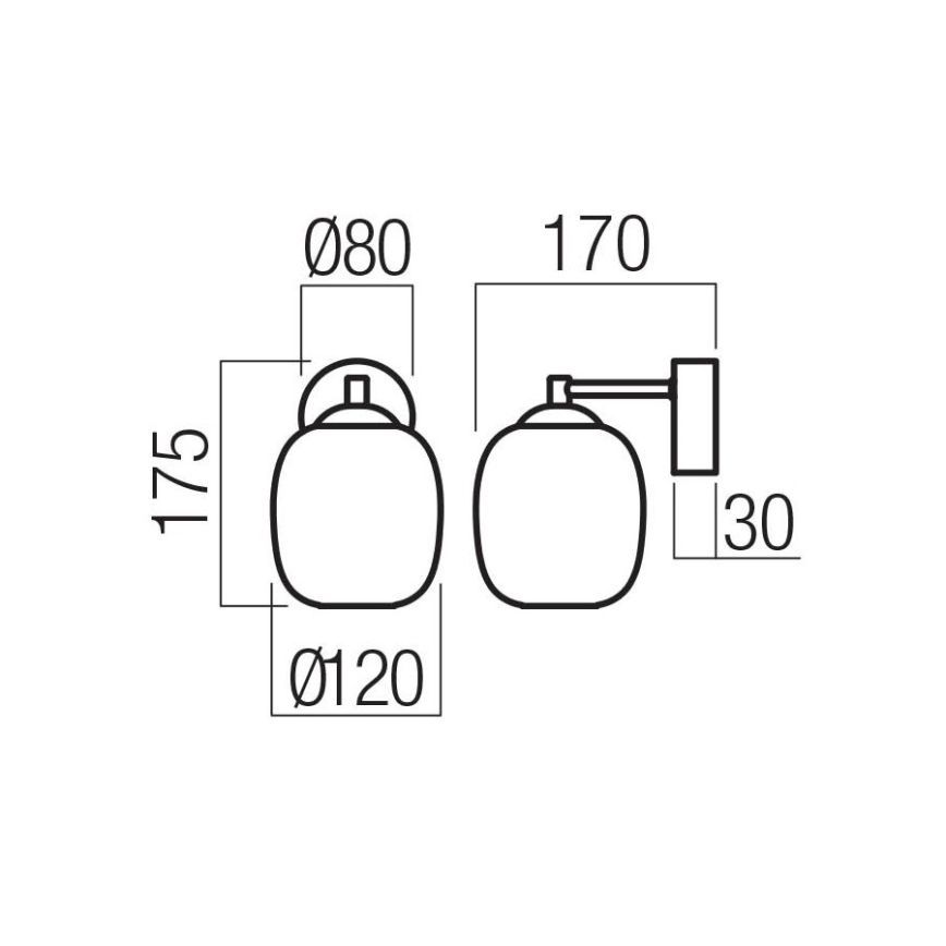 Redo 01-3483 - Aplique de pared LED KHADI LED/6W/230V CRI 90 negro/ahumado