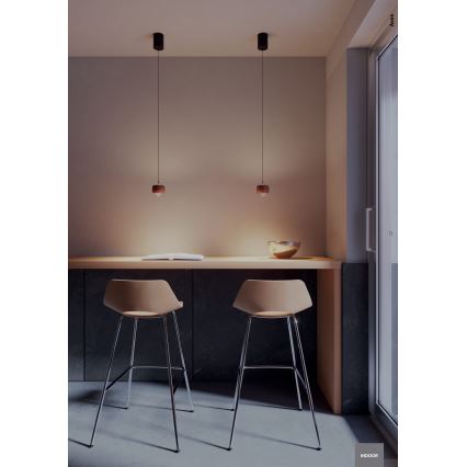 Redo 01-3548 - Lámpara LED colgante AVES LED/12W/230V diá. 9,6 cm CRI 90 cobre