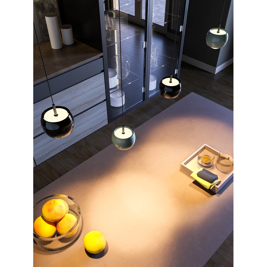 Redo 01-3549 - Lámpara LED colgante AVES LED/12W/230V diá. 9,6 cm CRI 90 gris