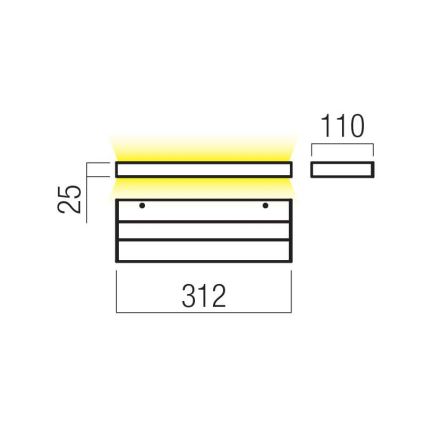 Redo 01-3552 - Aplique LED SEED LED/15W/230V blanco