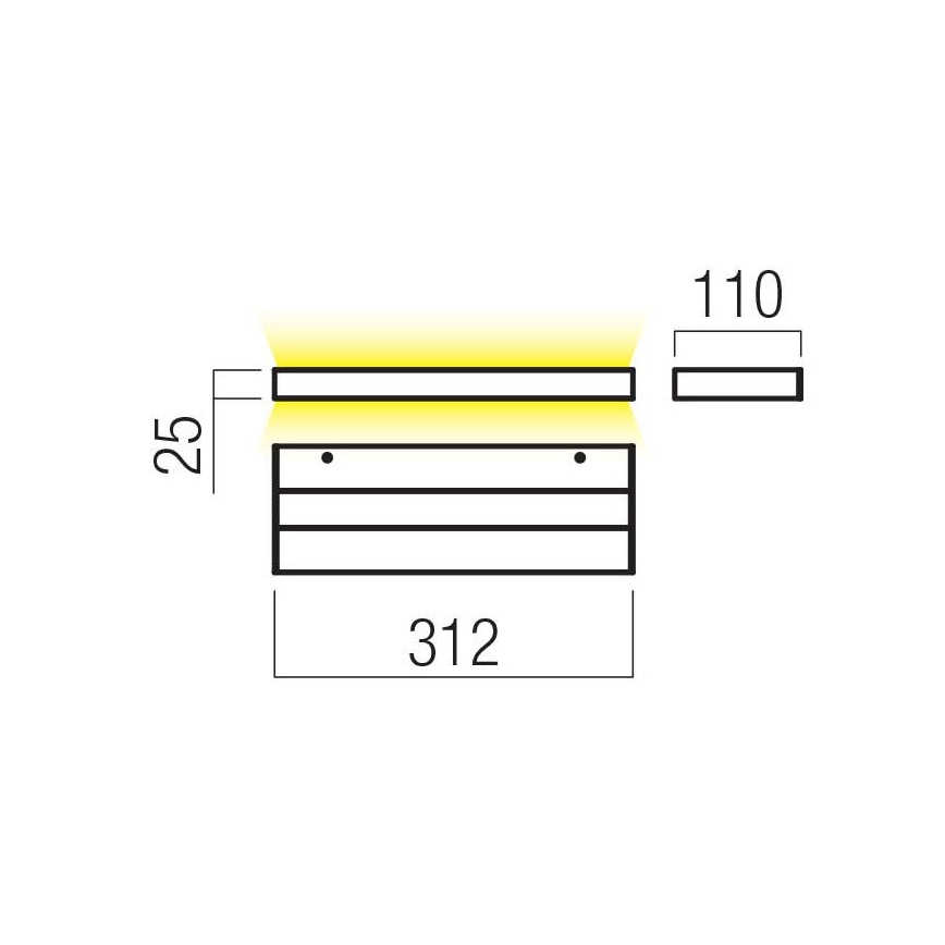 Redo 01-3552 - Aplique LED SEED LED/15W/230V blanco