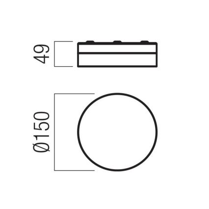 Redo 01-3725 - Plafón LED de baño FRISBI LED/8W/230V diá. 15 cm CRI 90 IP44 cromo brillante