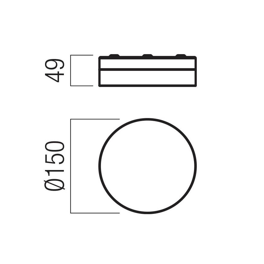 Redo 01-3725 - Plafón LED de baño FRISBI LED/8W/230V diá. 15 cm CRI 90 IP44 cromo brillante