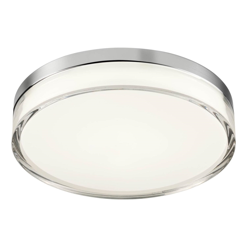 Redo 01-3728 - Plafón LED de baño FRISBI LED/18W/230V diá. 28 cm CRI 90 3000/4000K IP44 cromo brillante