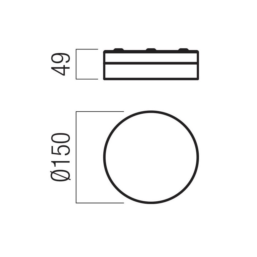Redo 01-3729 - Plafón LED de baño FRISBI LED/8W/230V diá. 15 cm CRI 90 IP44 blanco