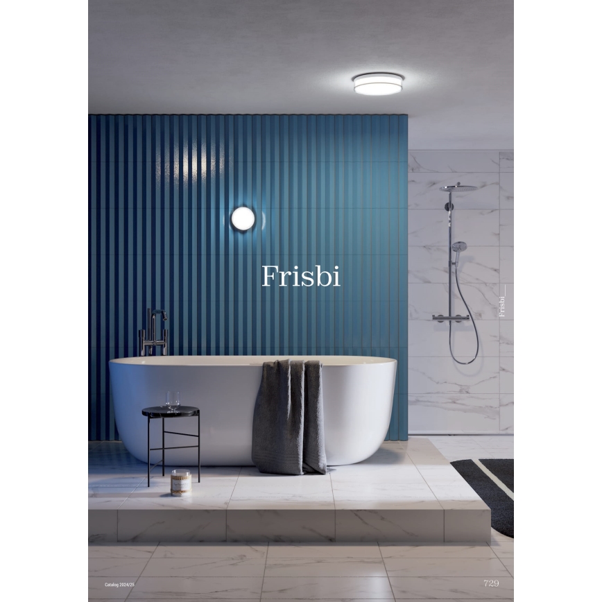 Redo 01-3731 - Plafón LED de baño FRISBI LED/12W/230V diá. 23 cm CRI 90 3000/4000K IP44 blanco
