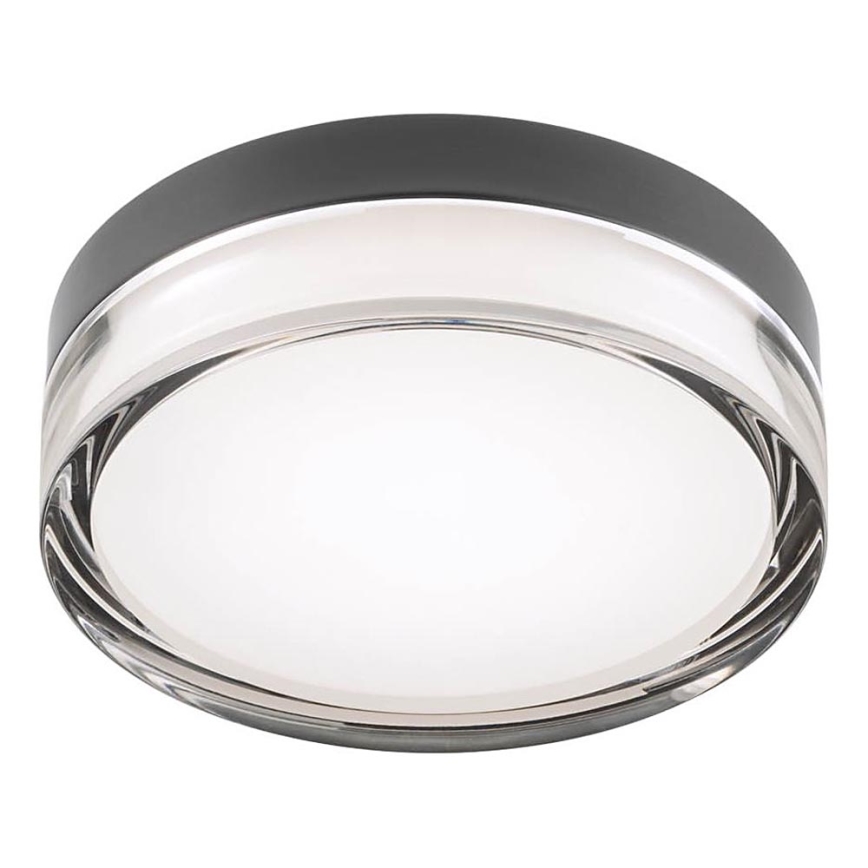 Redo 01-3733 - Plafón LED de baño FRISBI LED/8W/230V diá. 15 cm CRI 90 IP44 negro