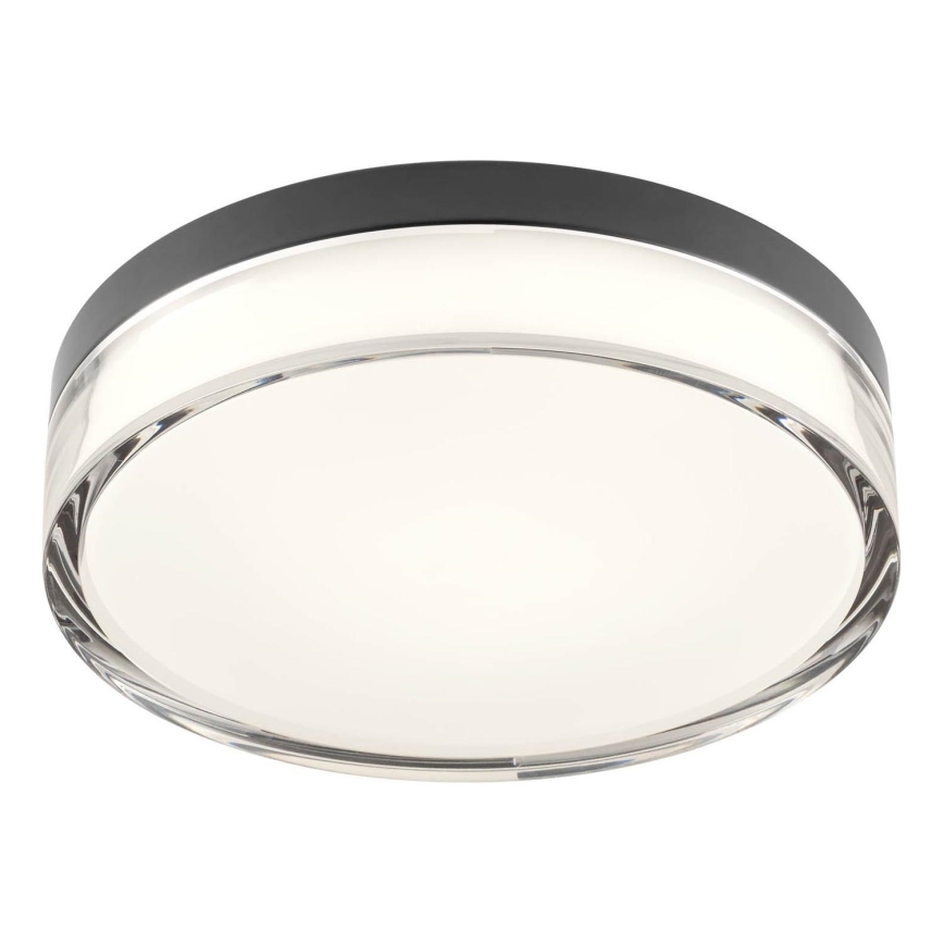 Redo 01-3735 - Plafón LED de baño FRISBI LED/12W/230V diá. 23 cm CRI 90 3000/4000K IP44 negro