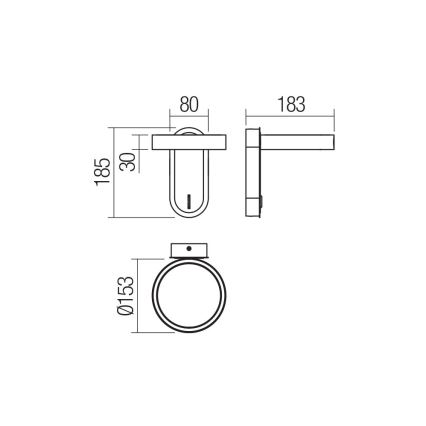 Redo 01-3763 - Aplique LED KEEN LED/6W/230V CRI 90 3000K blanco