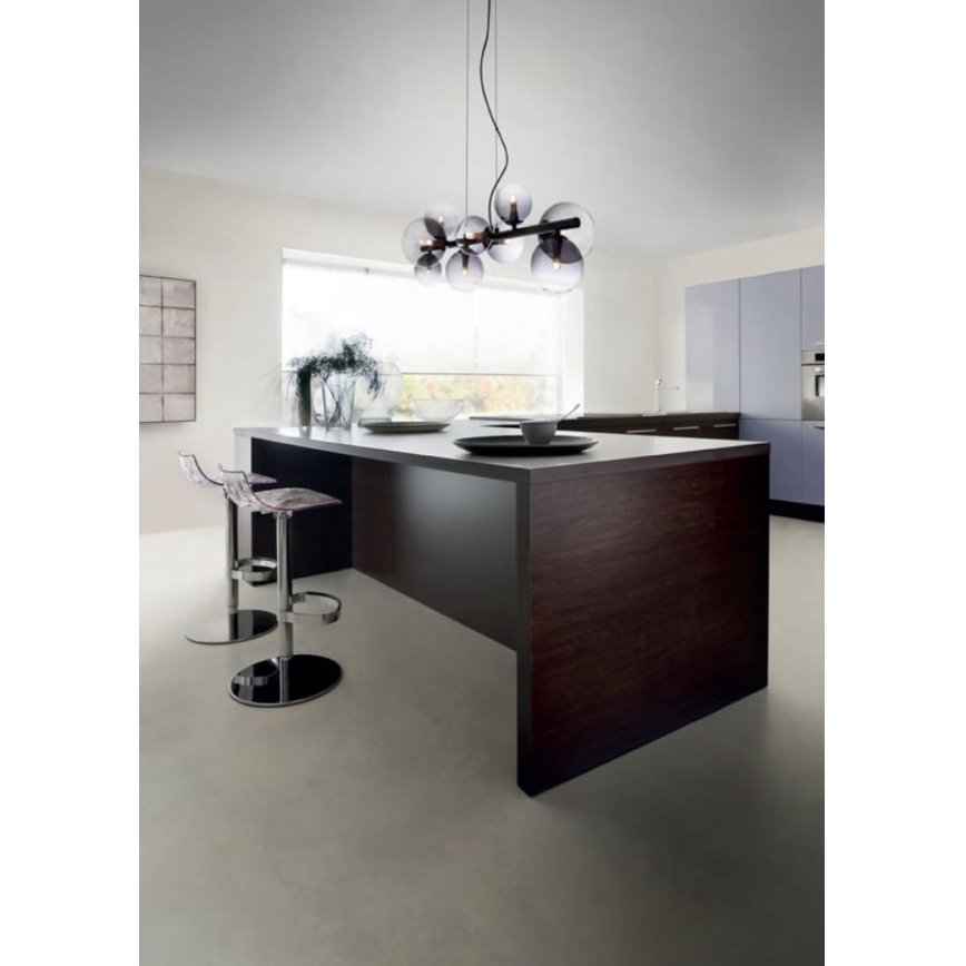 Redo 01-3989 - Lámpara colgante ASTRA 9xG9/8W/230V negro