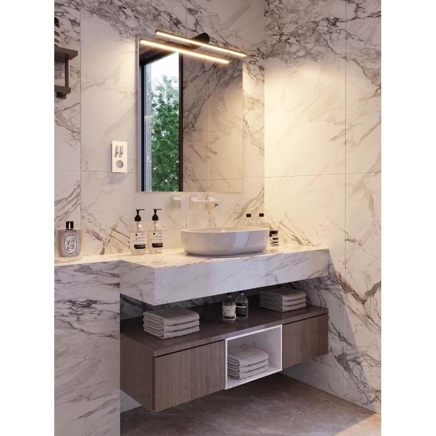 Redo 01-4036 - Iluminación LED para espejos de baño ROW LED/18W/230V 90 cm IP44 negro