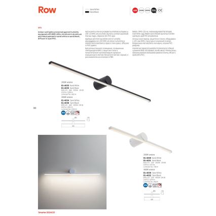 Redo 01-4036 - Iluminación LED para espejos de baño ROW LED/18W/230V 90 cm IP44 negro