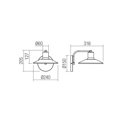 Redo 01-4053 - Aplique FRESNO 1xE27/42W/230V