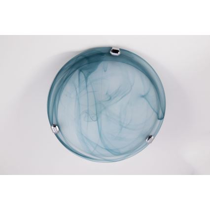 Redo 05-390 - Plafón VIRGINIA 1xE27/42W/230V diá. 30 cm azul