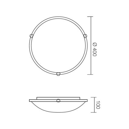 Redo 05-391 - Lámpara de techo VIRGINIA 2xE27/42W/230V Ø 40 cm color crema