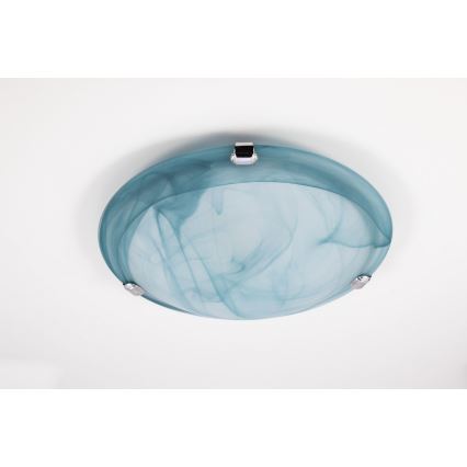 Redo 05-682 - Plafón VIRGINIA 1xE27/42W/230V diá. 25 cm azul