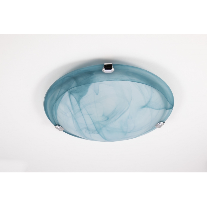 Redo 05-682 - Plafón VIRGINIA 1xE27/42W/230V diá. 25 cm azul