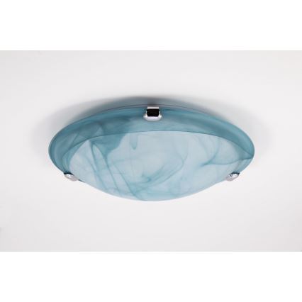 Redo 05-682 - Plafón VIRGINIA 1xE27/42W/230V diá. 25 cm azul