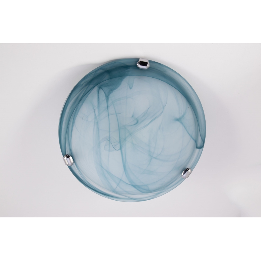 Redo 05-682 - Plafón VIRGINIA 1xE27/42W/230V diá. 25 cm azul