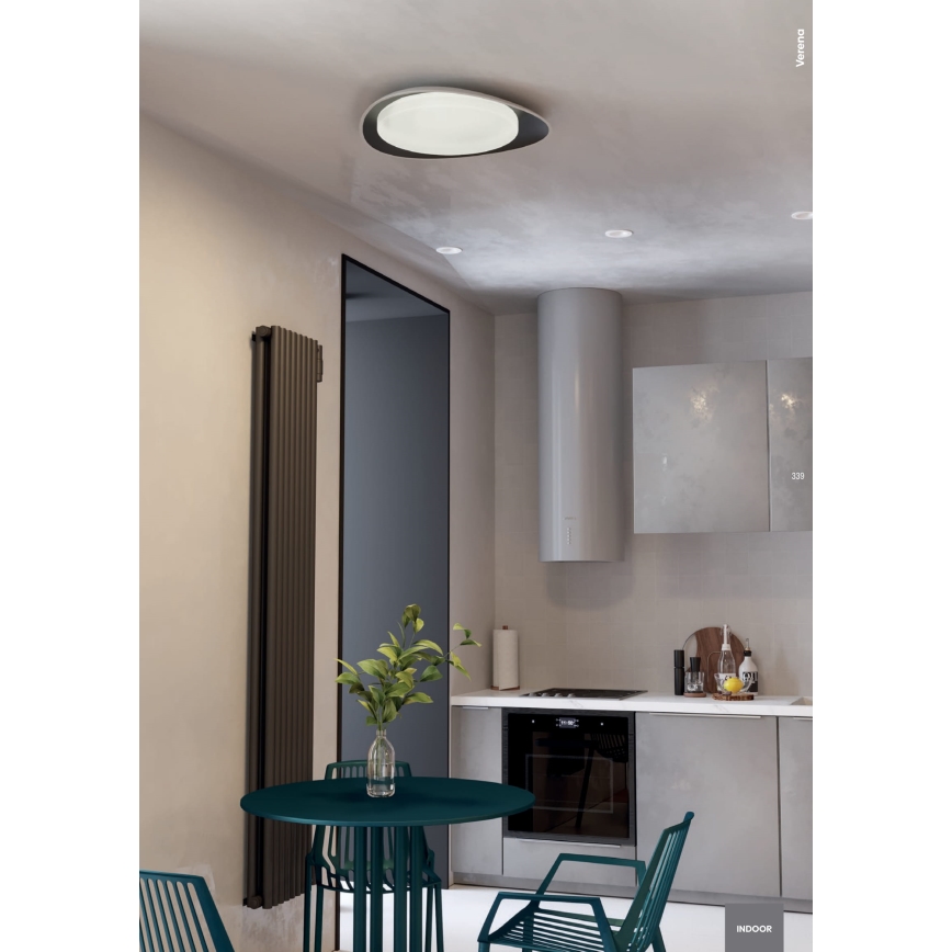 Redo 05-922 - Plafón LED VERENA LED/24W/230V antracita