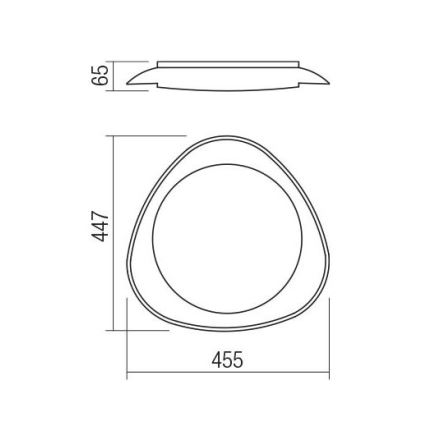 Redo 05-922 - Plafón LED VERENA LED/24W/230V antracita