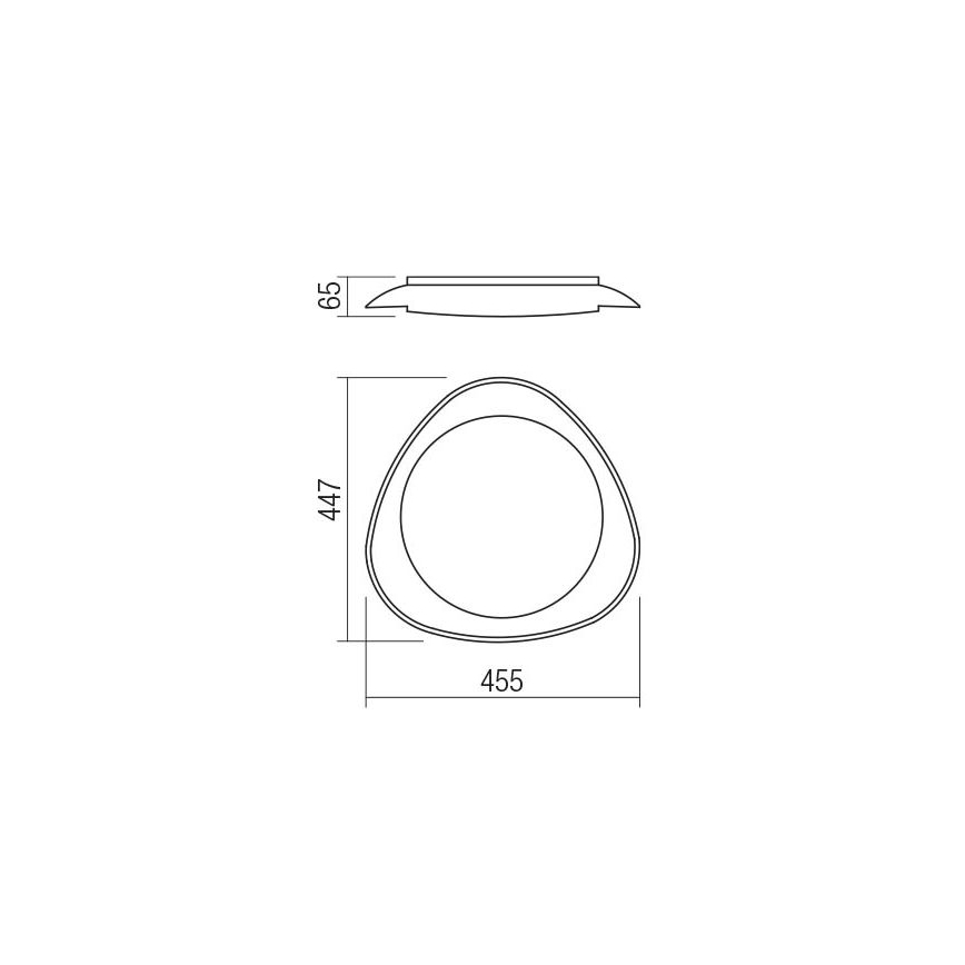 Redo 05-922 - Plafón LED VERENA LED/24W/230V antracita