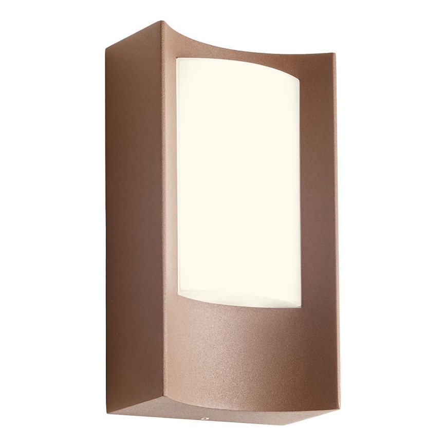 Redo 90484 - Aplique LED para exterior WARP LED/8W/230V 3000K IP44 marrón