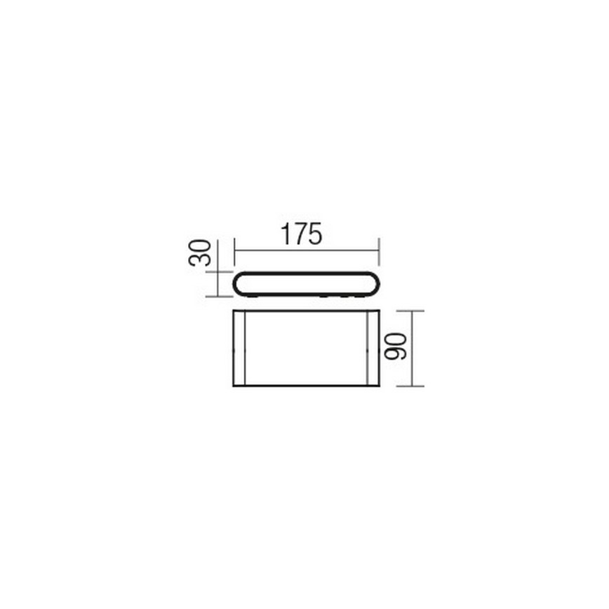 Redo 9054 - Aplique LED para exterior POCKET LED/13W/230V IP54 antracita
