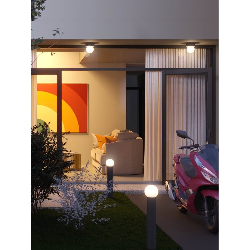 Redo 90642 - Lámpara de exterior BULK 1xE27/28W/230V 50 cm IP44 antracita