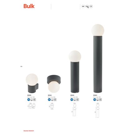 Redo 90642 - Lámpara de exterior BULK 1xE27/28W/230V 50 cm IP44 antracita
