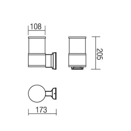 Redo 9326 - Aplique EXTER 1xE27/42W/230V IP54