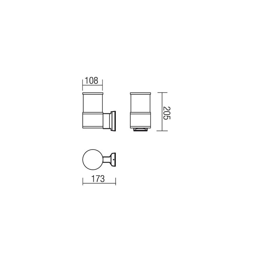 Redo 9326 - Aplique EXTER 1xE27/42W/230V IP54